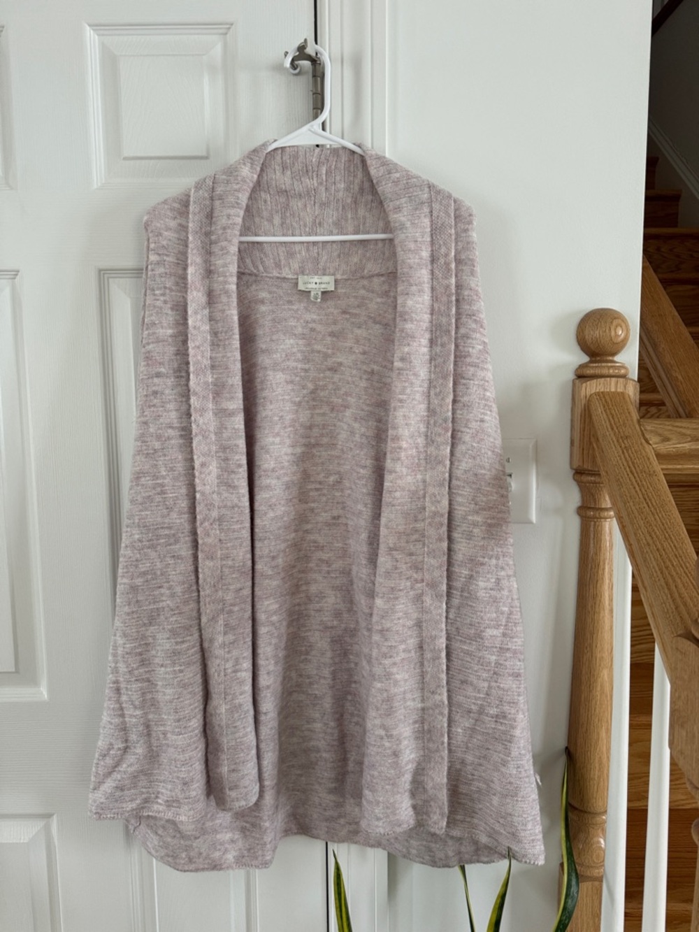 Lucky Brand Open-Front Cardigan in Dusty Rose